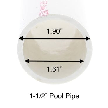 What size pipes do inground pools use?
