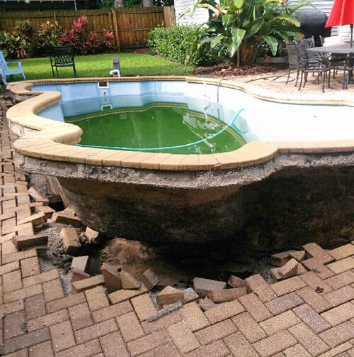 Popped Pool Shell Why you should never drain a concrete pool