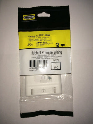 Hubbell IFP126W 1 Gang Wall Plate, Cover, Loads Up to 6 Port, Label Field, White Hardware > Power & Electrical Supplies Hubbell 