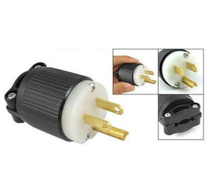 Industrial Grade Black-White 15 Amp 125 Volt Plug Straight Blade Grounding Nylon Hardware > Power & Electrical Supplies > Wire Terminals & Connectors Hubbell 